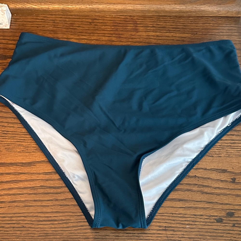 Teal High-Waisted Bikini Bottom